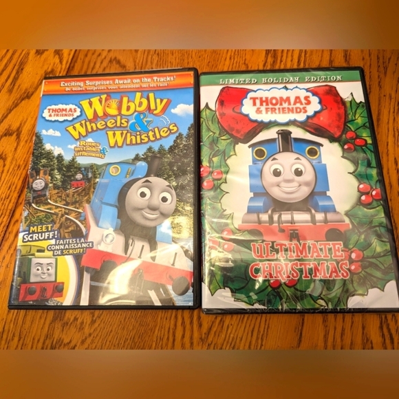 Thomas & Friends DVDs: NWT Ultimate Christmas & Wobbly Wheels & Whistles - Picture 1 of 3